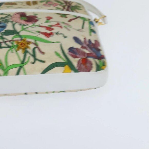 GUCCI Flora Shoulder Bag Canvas Beige Gold 004 92 0230 Auth 148945 - Picture 5 of 16